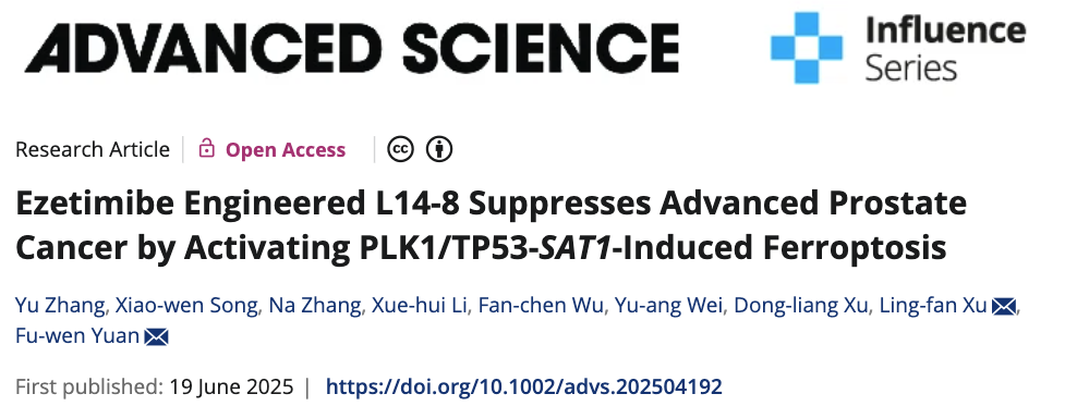 bat365官网袁富文、张宇团队联合多机构开发前列腺癌新型靶向候选药物，克服前列腺癌内分泌治疗耐药难题